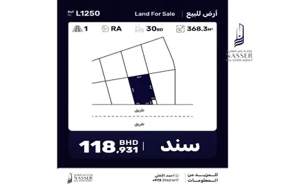 أرض - استوديو للبيع في سند - المحافظة الوسطى